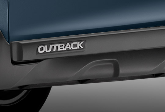 Side Cladding with Velour Chrome OUTBACK Logo