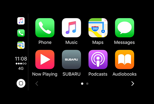 Apple CarPlay<sup>*3</sup> and Android Auto<sup>*4</sup>